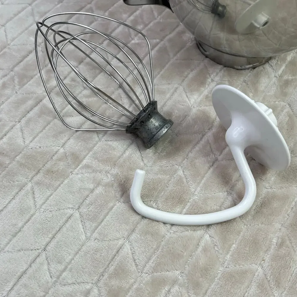 Kitchenaid Mixing Bowl Hook Whisk Attachments K45 Stainless Steel Handle Mixer